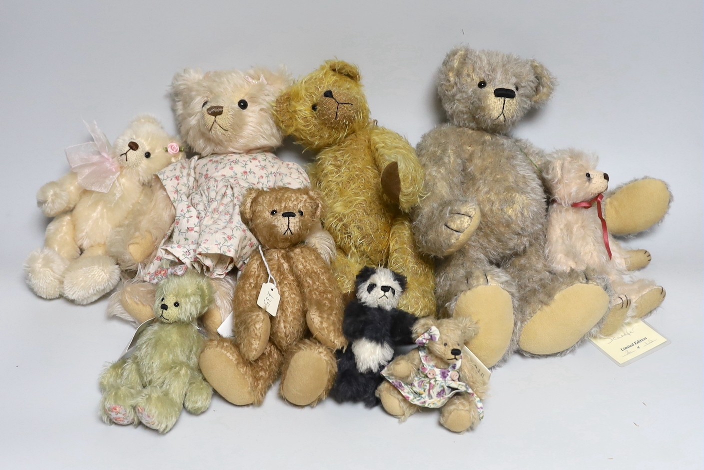 Nine various limited edition Teddy bears